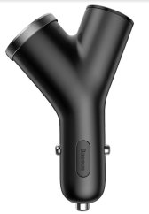 Baseus CCALL-YX01 nabíjačka do auta Y Type 2xUSB + Extender Black