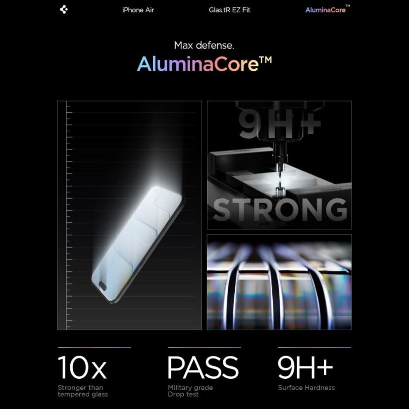 Ochranné tvrdené sklo Spigen Glas.Tr ”Ez Fit Ac” 2-Pack iPhone Air Clear