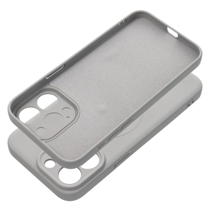 Kryt Silicone Mag Cover Case s MagSafe iPhone 15 Pro Max Grey Titanium