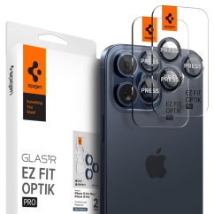 Ochranné sklo zadnej kamery Spigen Optik.Tr ”Ez Fit” Camera Protector 2-Pack iPhone 14 Pro / Pro Max / 15 Pro / Pro Max Blue Titanium