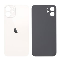 Apple iPhone 12 mini - Sklo zadného housingu so zväčšeným otvorom na kameru (White)