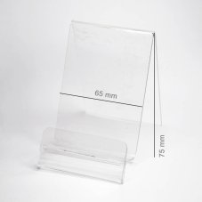 Plexi Vertical Holder / Phone Stand With Place Price (Smartphone - 65 mm)