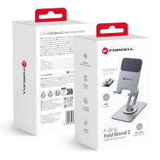 Desk Holder Phone / Tablet Foldable Forcell F-Grip Fold Stand 2 360 Gray