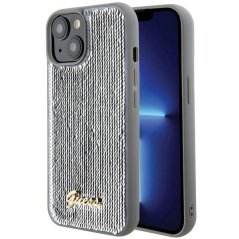 Kryt Guess Case iPhone 13 / 14 / 15 Guhcp15Spsfdgss (Sequin Script Metal) Silver