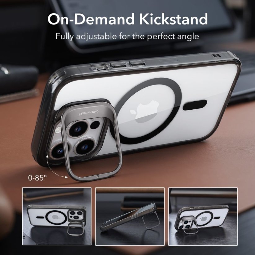 KRYT ESR CLASSIC KICKSTAND HALOLOCK MAGSAFE iPhone 14 Pro CLEAR/BLACK