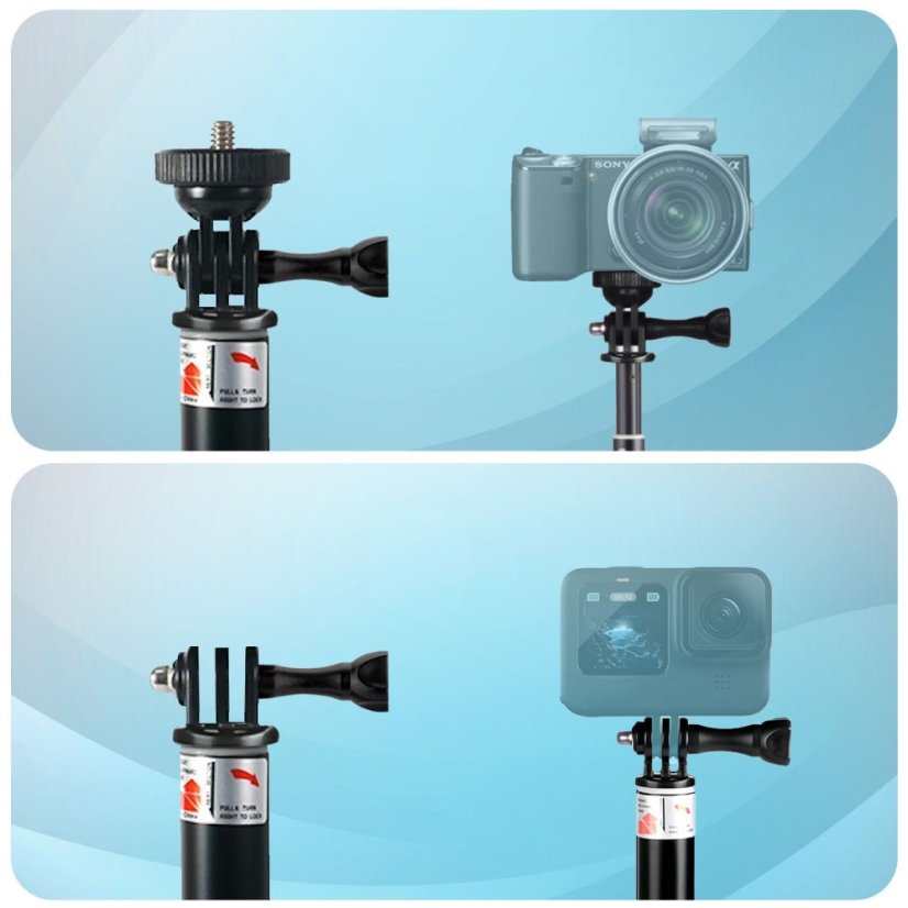 Selfie tyč Tech-Protect Ga100 Monopad & Selfie Stick Gopro / Dji Black