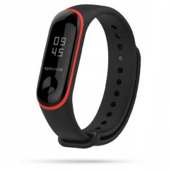 Remienok Tech-Protect Smooth Xiaomi Mi Band 3/4 Black/Red