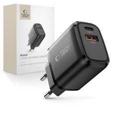 Tech-Protect Nca20 2portová síťová nabíječka PD 20W / QC3.0 černá