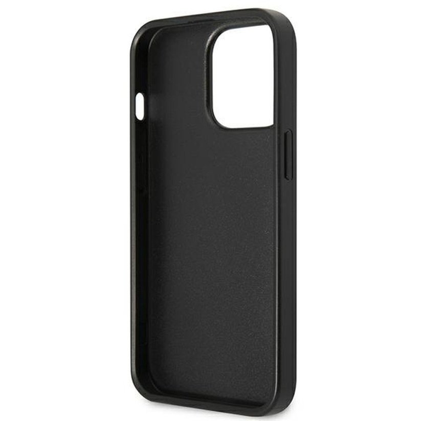 Kryt Original Faceplate Case Guess Guhcp13Lpsatpk iPhone 13 Pro (Saffiano Double Card Triangle / Black)