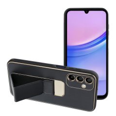 Kryt Leather Case Kickstand Samsung Galaxy A15 5G / A15 4G Black Kryt Leather Case Kickstand Samsung Galaxy A15 5G / A15 4G Black
