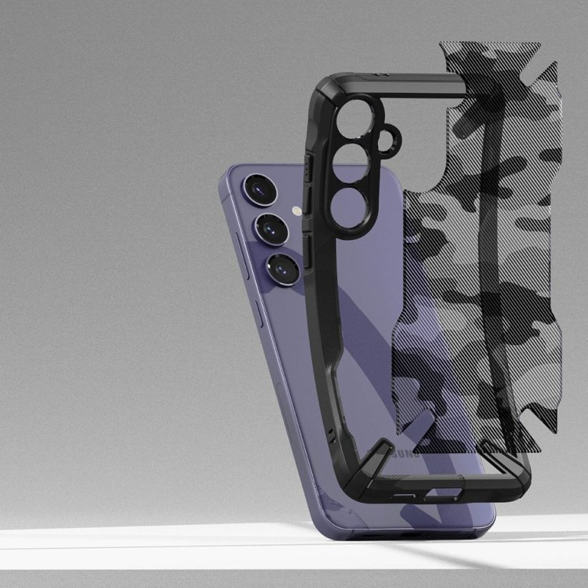 Kryt Ringke Fusion X Samsung Galaxy S24+ Plus Camo Black