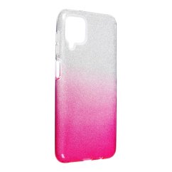 Kryt Forcell SHINING Case  Samsung Galaxy A12 priesvitný/ružový