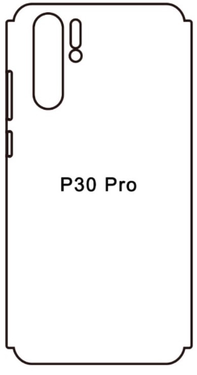 Hydrogel - zadná ochranná fólia - Huawei P30 Pro - typ výrezu 2