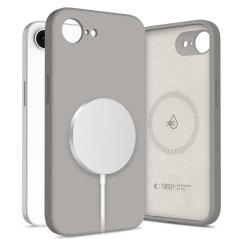 Kryt Tech-Protect Liquid Silicone Magsafe iPhone 16E Stone Grey Kryt Tech-Protect Liquid Silicone Magsafe iPhone 16E Stone Grey