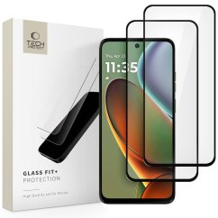 Ochranné tvrdené sklo Tech-Protect Glass Fit+ 2-Pack Motorola Moto G15 / G15 Power / G05 / E15 Black