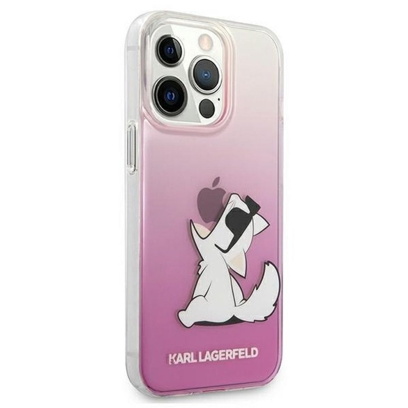 Original   KARL LAGERFELD  iPhone 13 Pro Max CHOUPETTE EAT GRADIENT PINK KLHCP13XCFNRCPI