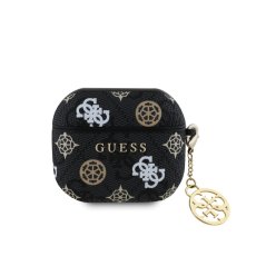 Guess PU 4G Peony Charm púzdro pre AirPods 3 Black Guess PU 4G Peony Charm púzdro pre AirPods 3 Black