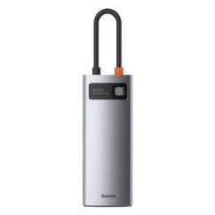 HUB rozbočovač Baseus Adapter Hub 6In1 Type C D Cahub-Cv0G Gray