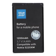 Akkumulátor Battery Nokia 5220 Xm / 5630 Xm / 6303 / 6730 / 3720 / C3 / C5-00 /C6-01 1200 mAh Blue Star Premium