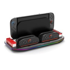 iPega SW2210 Többfunkciós újratölthető RGB állvány Nintendo Switch 2 Black színű konzolhoz