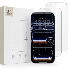 Ochranné tvrzené sklo Tech-Protect Glass Fit+ 2-Pack na iPhone 16 Pro / 17 / 17 Pro Clear