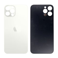 Apple iPhone 12 Pro Max - Sklo zadného housingu so zväčšeným otvorom na kameru (Silver)