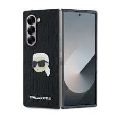 Karl Lagerfeld PU Saffiano Monogram Karl Head zadný kryt pre Samsung Galaxy Z Fold 6 Black