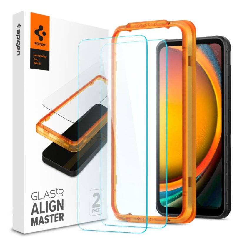 Ochranné tvrdené sklo Spigen Alm Glas.Tr 2-Pack Samsung Galaxy Xcover 7 Clear