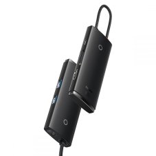 Baseus Lite sorozat Bs-Oh020 Hub adapter C-típusú 6 portos Fekete