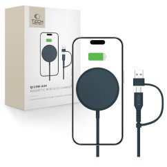 Bezdrôtová nabíjačka Tech-Protect Qi15W-A44 Magnetic Magsafe Wireless Charger Navy Blue