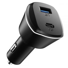 Spigen Pc1800 Powerarc 2 portos autós töltő PD30W/QC.3.0 fekete