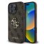 Guess PU 4G Metal Logo zadný kryt pre iPhone 16 Pro Max Brown
