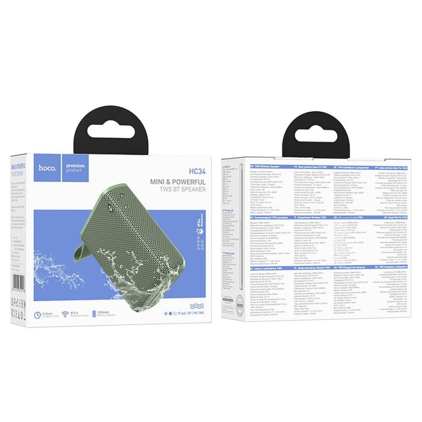 Wireless Speaker 5W 1200 mAh Hoco Hc34 Green