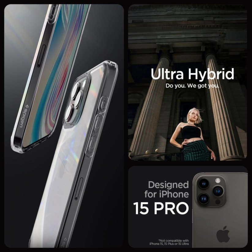 Kryt Spigen Ultra Hybrid iPhone 15 Pro Space Crystal