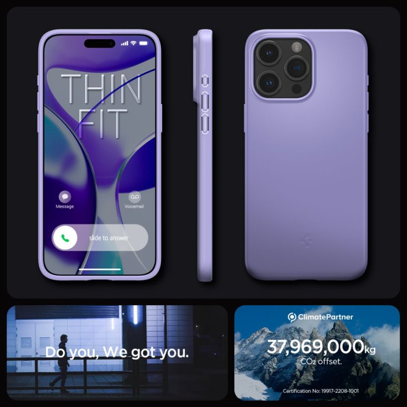 Kryt Spigen Thin Fit iPhone 15 Pro Max Iris Purple