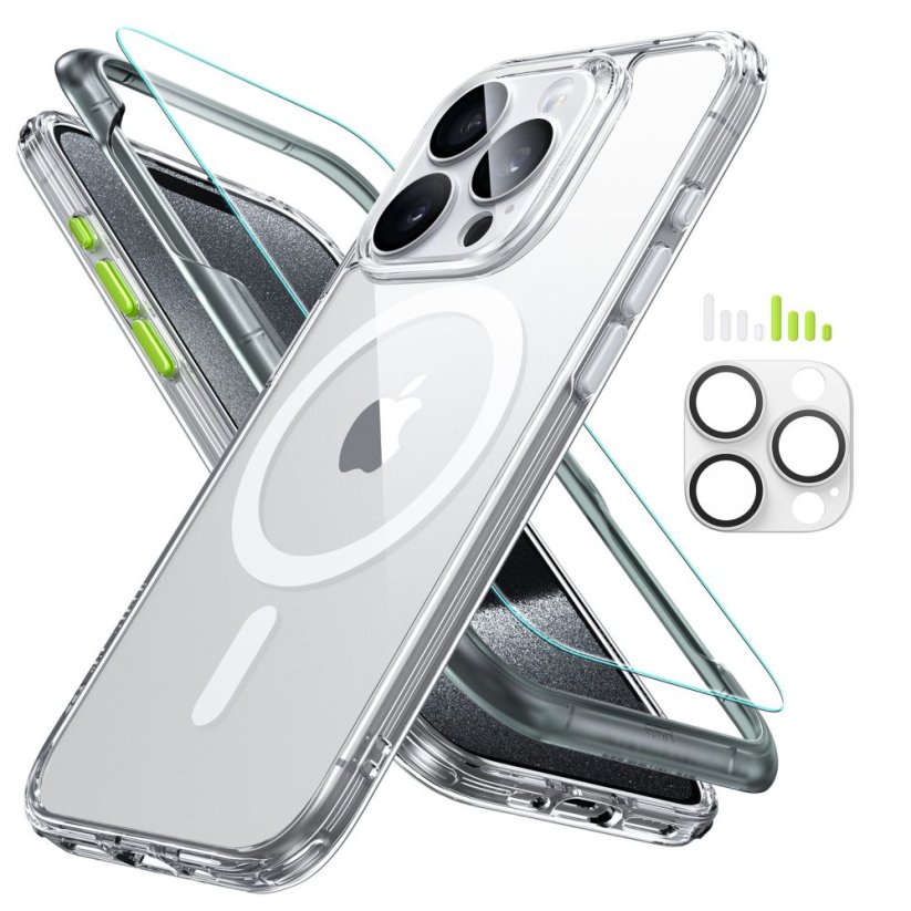 Ochranné sklo ESR Classic Pro Set Halolock Magsafe iPhone 15 Pro Max Clear