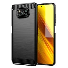 Kryt Carbon Case Xiaomi Poco X3 Black Kryt Carbon Case Xiaomi Poco X3 Black