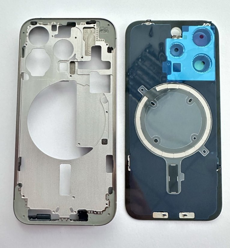 Apple iPhone 15 Pro Max - Zadný housing (Natural Titanium)