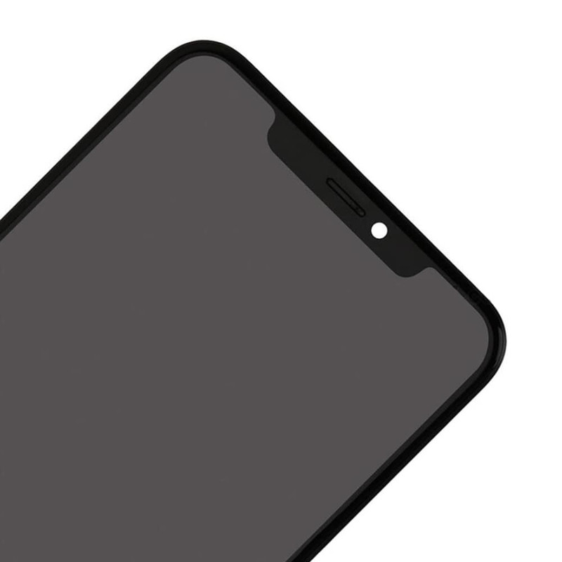 MULTIPACK - Fekete LCD kijelző iPhone XS Max + ragasztó a kijelző alatt + 3D védőüveg + szerszámkészlet