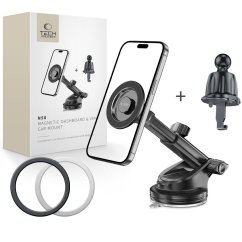 Držiak do auta Tech-Protect N58 Magnetic Magsafe Dashboard & Vent Car Mount Black