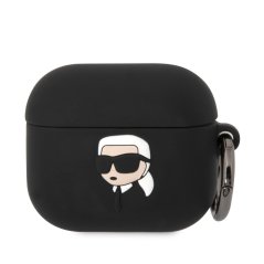 Karl Lagerfeld 3D Logo NFT Karl Head silikónové púzdro pre Airpods 3 Black Karl Lagerfeld 3D Logo NFT Karl Head silikónové púzdro pre Airpods 3 Black