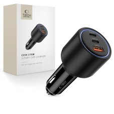 Tech-Protect Cc04 3portová nabíječka do auta PD 175W černá Tech-Protect Cc04 3portová nabíječka do auta PD 175W černá