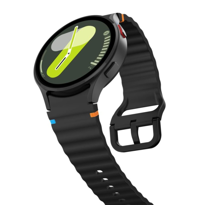 Remienok Tech-Protect Silicone Sport Samsung Galaxy Watch 4 / 5 / 5 Pro / 6 / 7 / FE Black