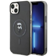 Kryt Original Faceplate Case Karl Lagerfeld Klhmp15Mhfcknok iPhone 15 Plus (Ikonik + Mag / Black)