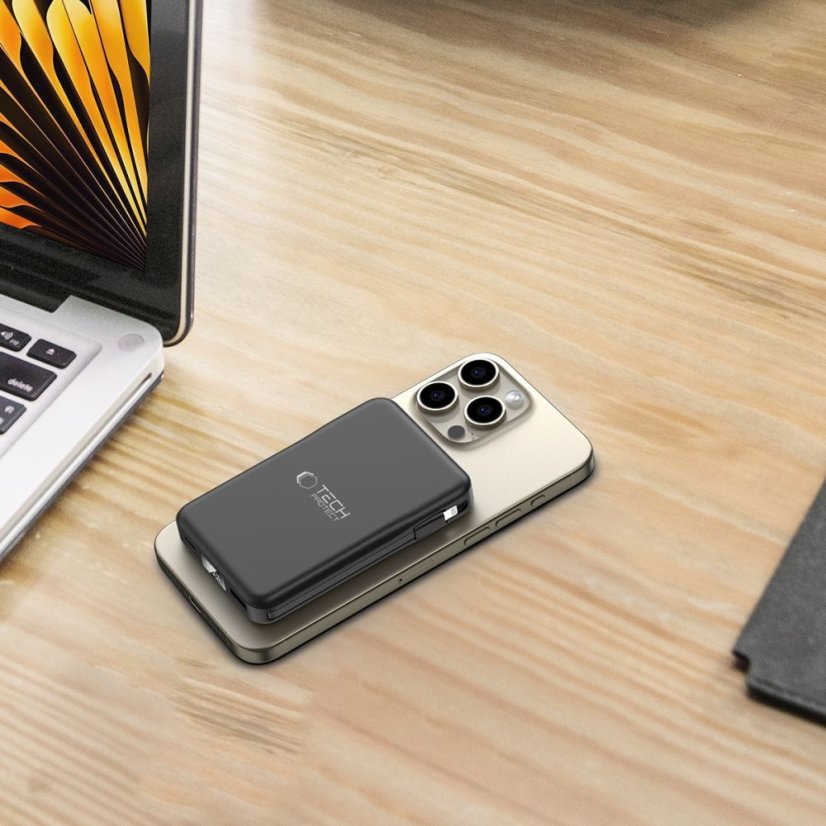 Externá batéria Tech-Protect Pb31 Lifemag Magsafe Power Bank 10000Mah Black