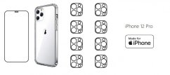 START PACK - hydrogel ochranná fólia + 8ks fólia na zadnú kameru + transparentný kryt pre iPhone 12 Pro