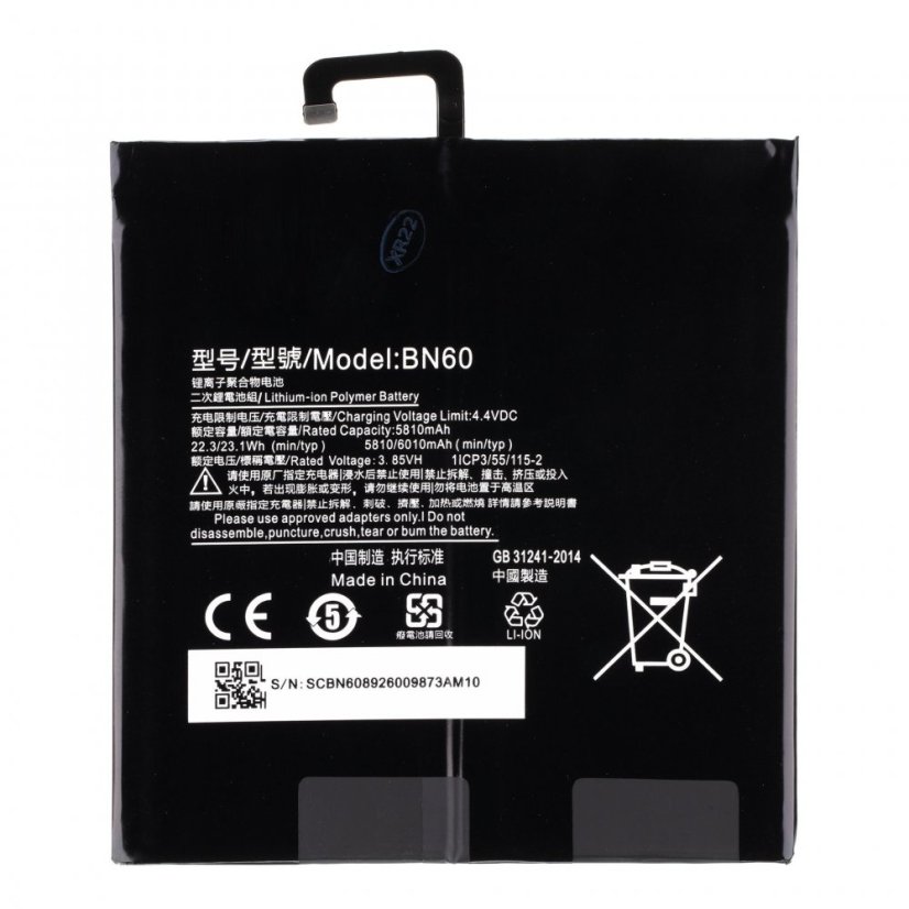 Akkumulátor BN60 a következőhöz: Xiaomi Mi Pad 4 6010mAh