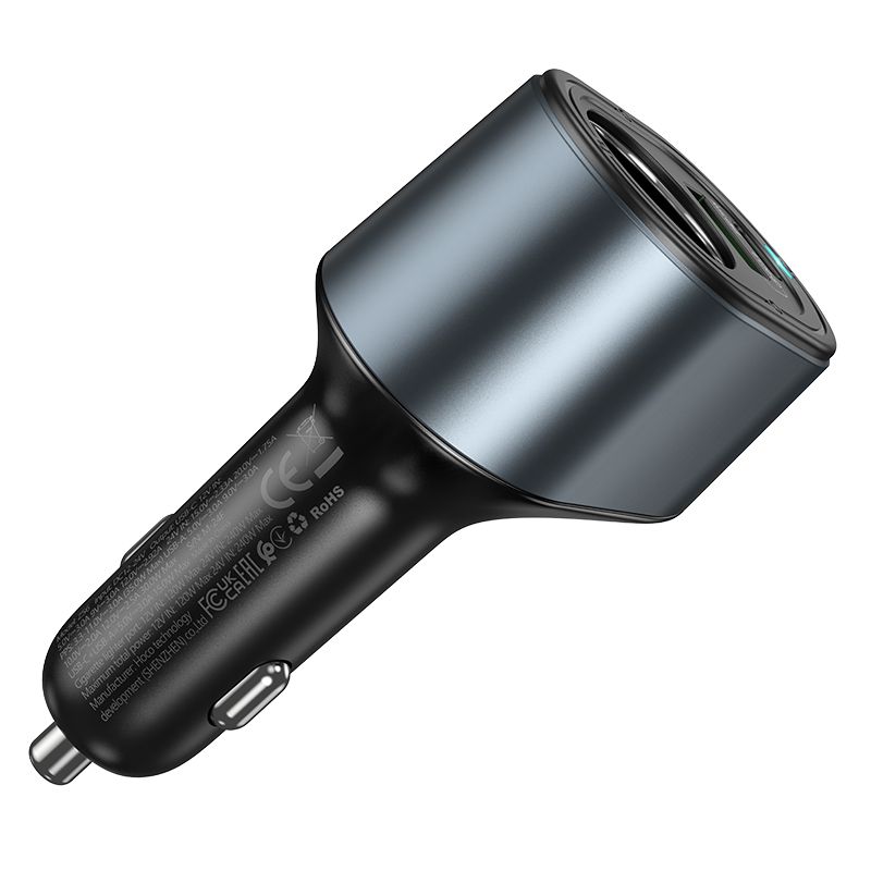 Nabíjačka auta Car Charger Hoco USB A + USB C + Cigarette Lighter Pd Qc3.0 3A 35W Z56 Black