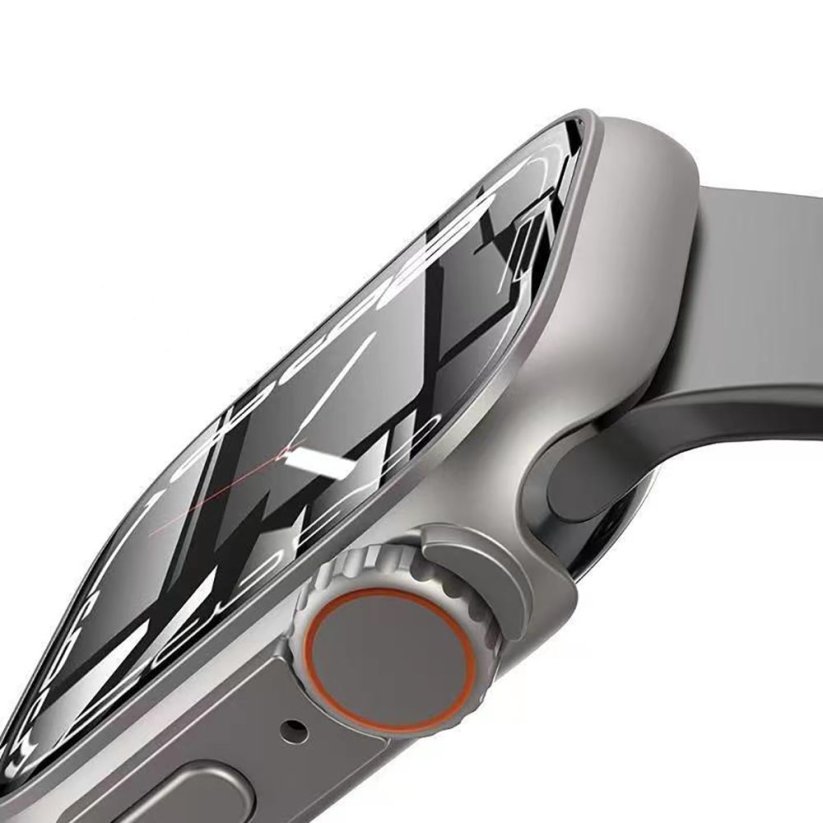 Ochranné sklo Tech-Protect Defense360 Apple Watch 7 / 8 / 9 (45 mm) Titanium/Orange