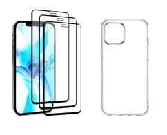 4PACK - 3x ochranné tvrdené sklo + priesvitný kryt - iPhone 11 Pro Max